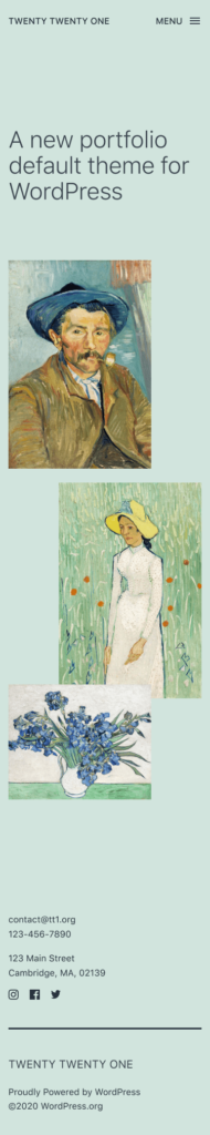 Homepage_ Mobile twenty twenty 0ne theme wpspice